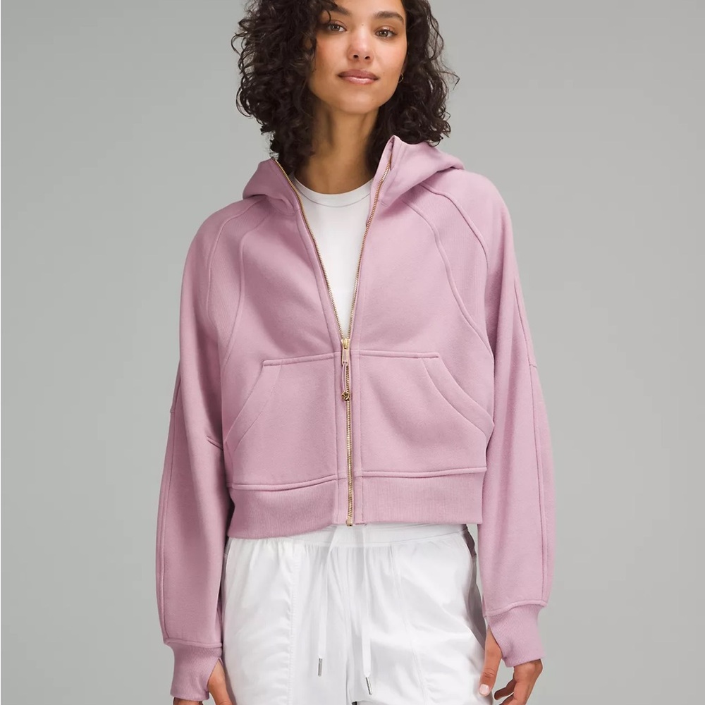 Lululemon Scuba Oversized Full-Zip Hoodie - Rose Blush/Gold - XS/S